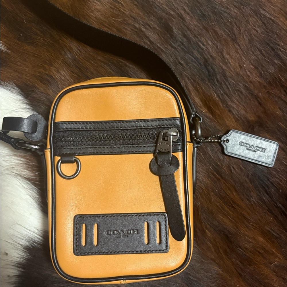 Coach Tan and Black Men's Bag